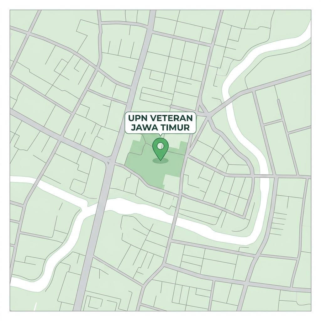 Peta lokasi UPN Veteran Jawa Timur